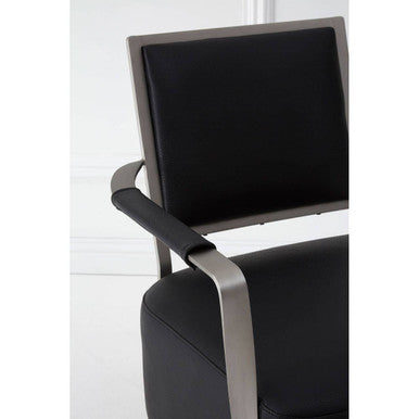 Moda Black Leather Armchair - Image 6