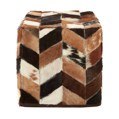 Safira Natural Patchwork Pouffe