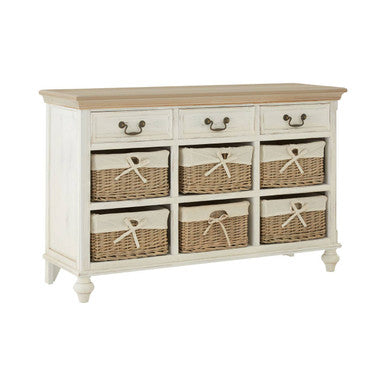 Hendra Cabinet With 6 Willow Baskets