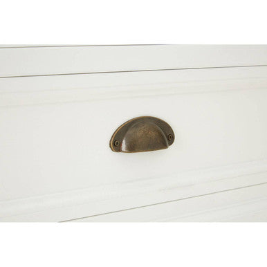 Fir Wood Veneer Top and White Wooden Coffee Table with 3 Drawers, Hardwick