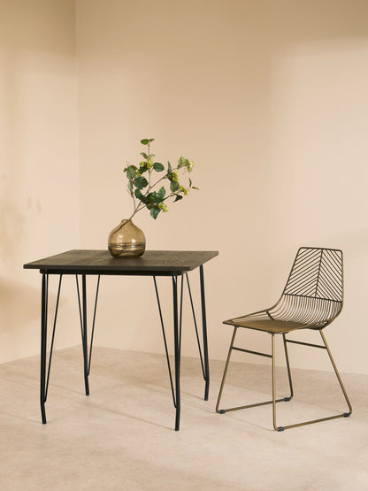 District Black Metal And Elm Wood Table
