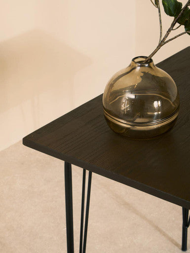 District Black Metal And Elm Wood Table