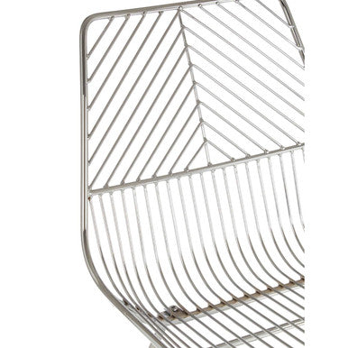 District Chrome Metal Wire Tapered Legs Chair - Image 11