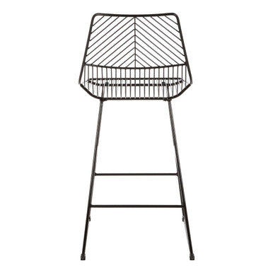 District Black Metal Wire Tapered Wire Chair