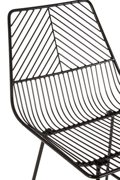 District Black Metal Wire Tapered Wire Chair