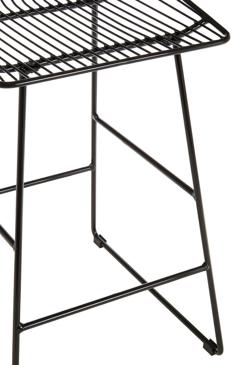District Black Metal Wire Tapered Wire Chair