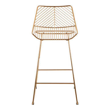 District Gold Metal Wire Tapered Bar Chair