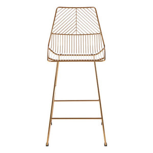 District Gold Metal Wire Tapered Bar Chair