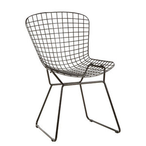 District Black Metal Wire Chair