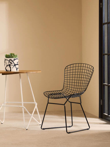 District Black Metal Wire Chair