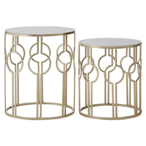 Avantis Set of 2 Circle Design Champagne Tables