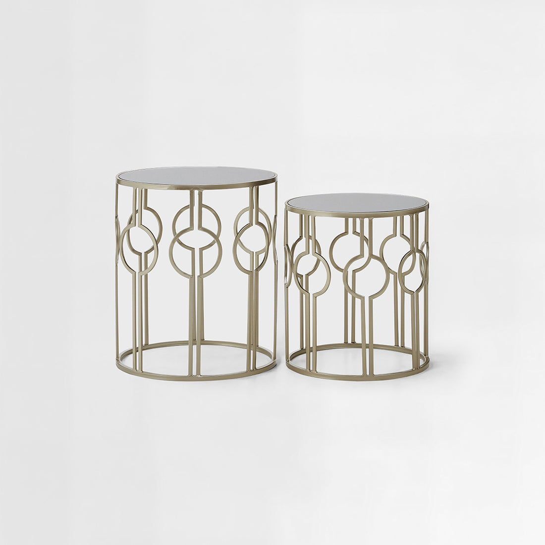 Avantis Set of 2 Circle Design Champagne Tables