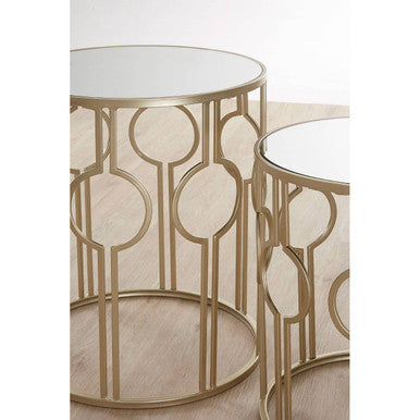 Avantis Set of 2 Circle Design Champagne Tables