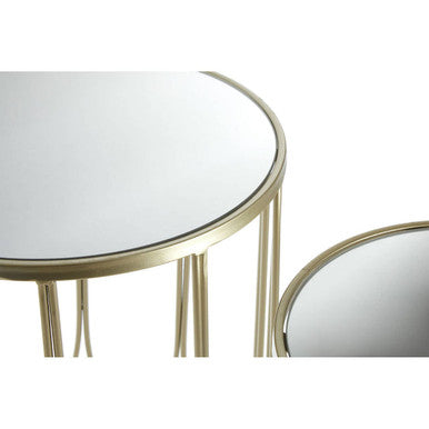 Avantis Set of 2 Black Top Champagne Tables
