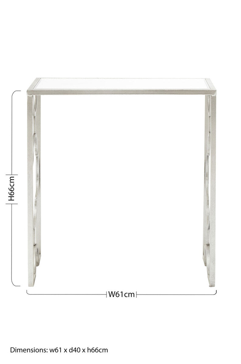 Merlin Set Of Two Silver Leaf Side Tables - Image 6