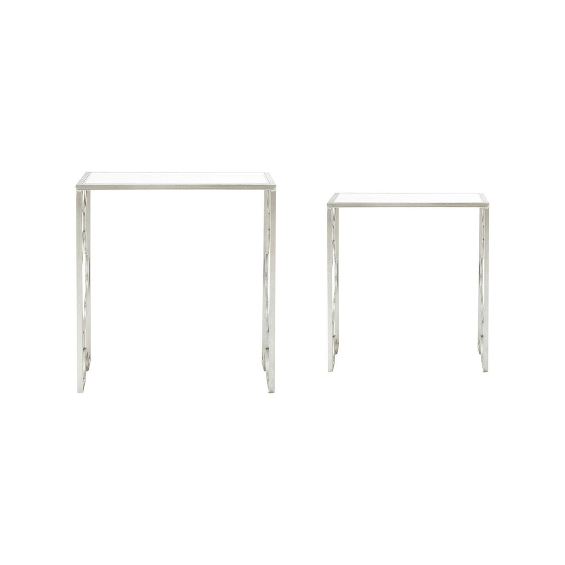 Merlin Set Of Two Silver Leaf Side Tables