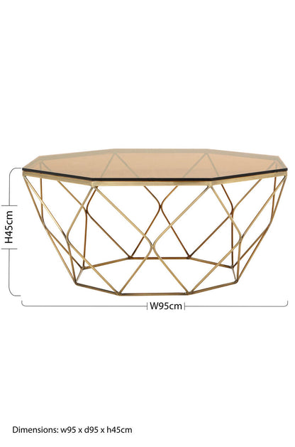 Allure Brushed Bronze Tapered Coffee Table