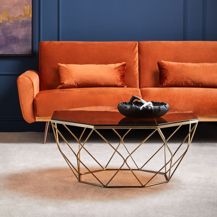 Allure Brushed Bronze Tapered Coffee Table
