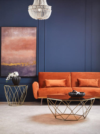 Allure End Table With Brushed Bronze Base - Image 4