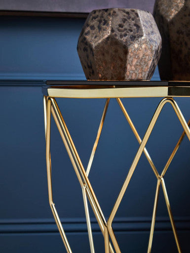 Allure End Table With Brushed Bronze Base - Image 6