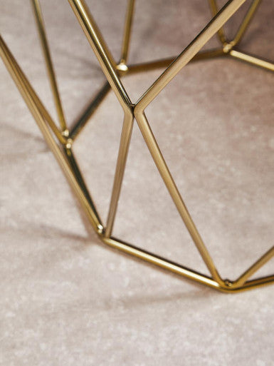 Allure End Table With Brushed Bronze Base - Image 7