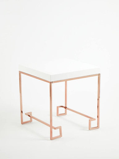 Allure Rose Gold Angled Legs End Table - Image 3