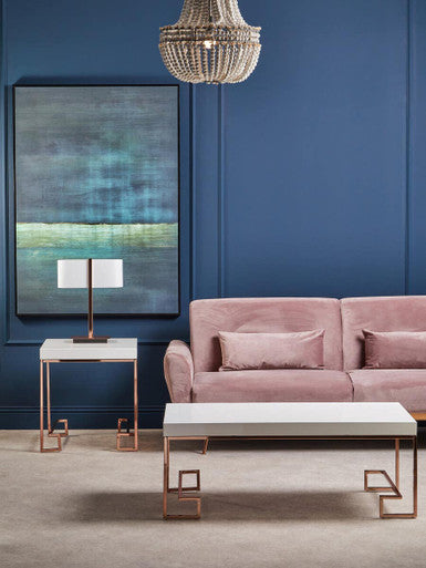 Allure Rose Gold Angled Legs End Table - Image 4