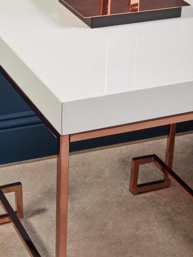 Allure Rose Gold Angled Legs End Table - Image 6