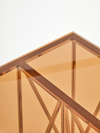 Allure Rose Gold Prismatic Legs End Table - Image 9