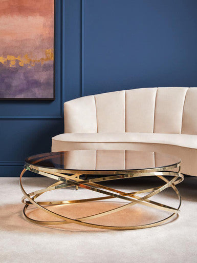 Allure Round Champagne Base Coffee Table - Image 4