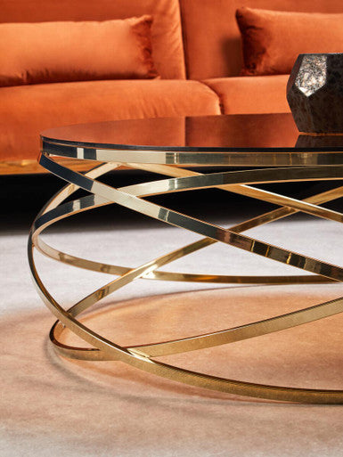 Allure Round Champagne Base Coffee Table