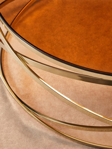 Allure Round Champagne Base Coffee Table