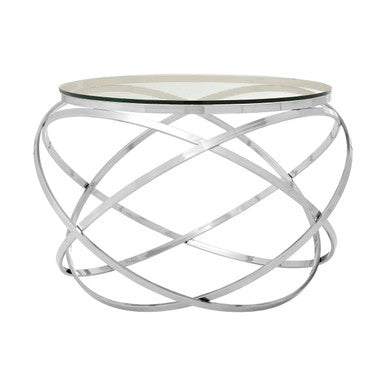 Allure Clear Glass Circular End Table