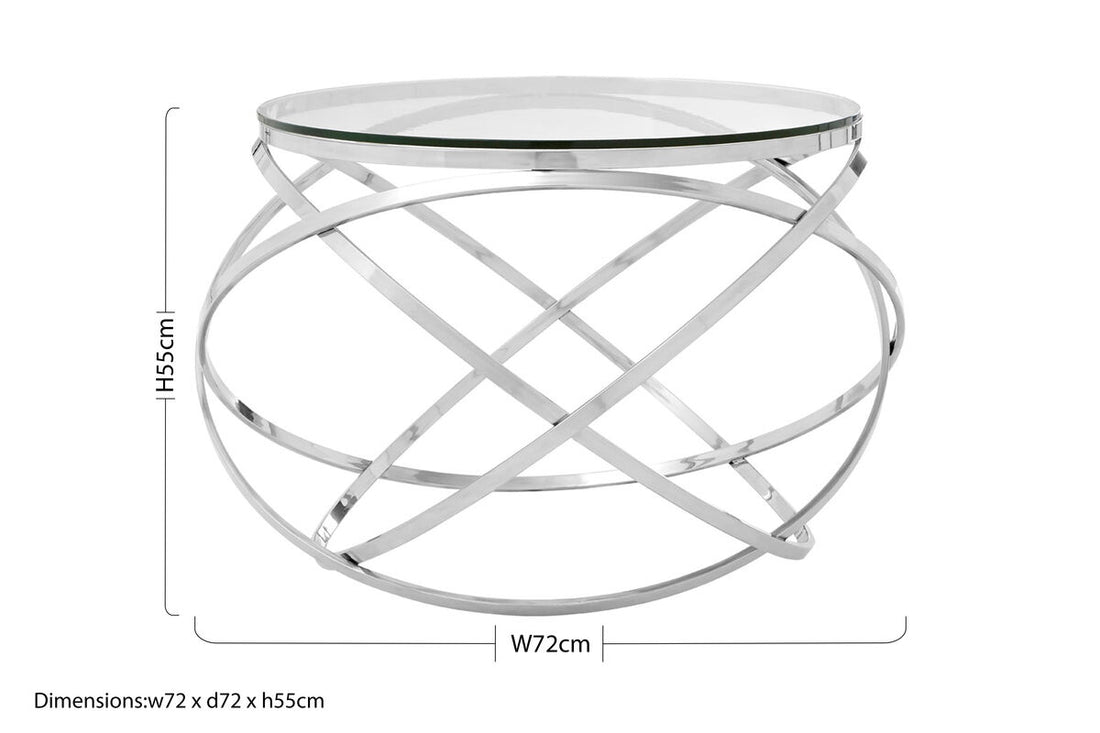 Allure Clear Glass Circular End Table - Image 4