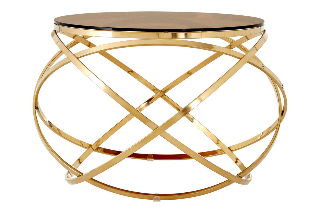 Allure Champagne Gold Circular End Table