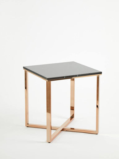 Allure Square Black Faux Marble End Table - Image 6