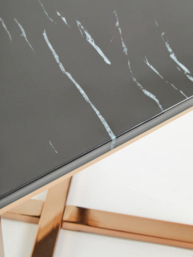 Allure Square Black Faux Marble End Table - Image 9