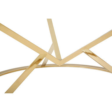 Allure Corseted Round Champagne Coffee Table