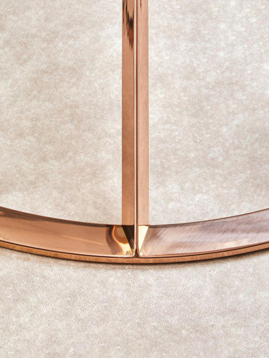Allure Corseted Round Rose Gold Coffee Table - Image 7