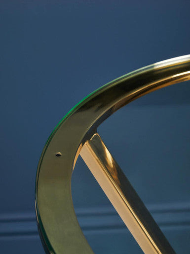 Allure Corseted Round Champagne End Table