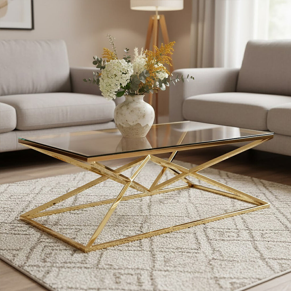 Allure Corseted Champagne Coffee Table - Image 4