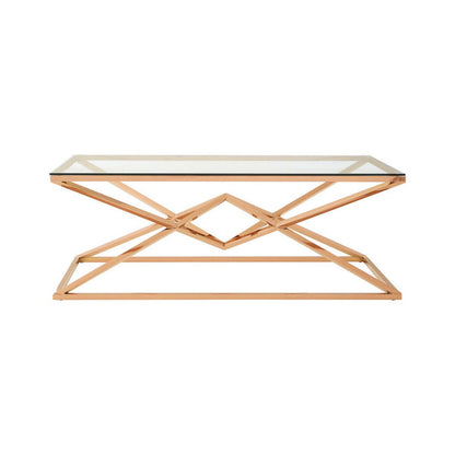 Allure Corseted Rose Gold Coffee Table