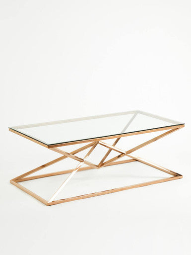 Allure Corseted Rose Gold Coffee Table - Image 6