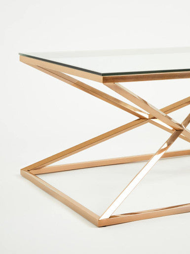 Allure Corseted Rose Gold Coffee Table - Image 7