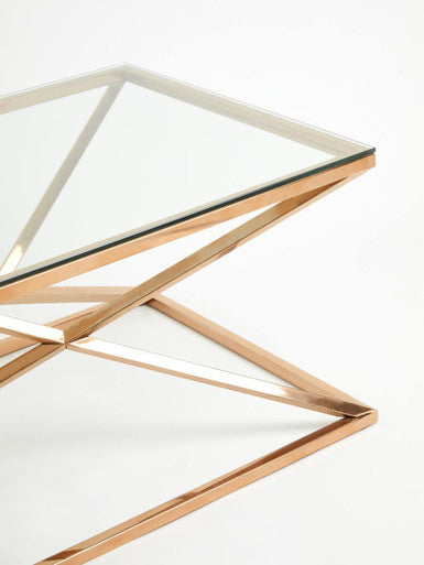 Allure Corseted Rose Gold Coffee Table - Image 8