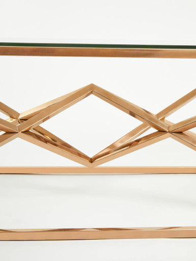 Allure Corseted Rose Gold Coffee Table - Image 9