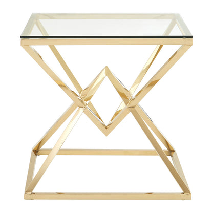 Allure Square Champagne End Table