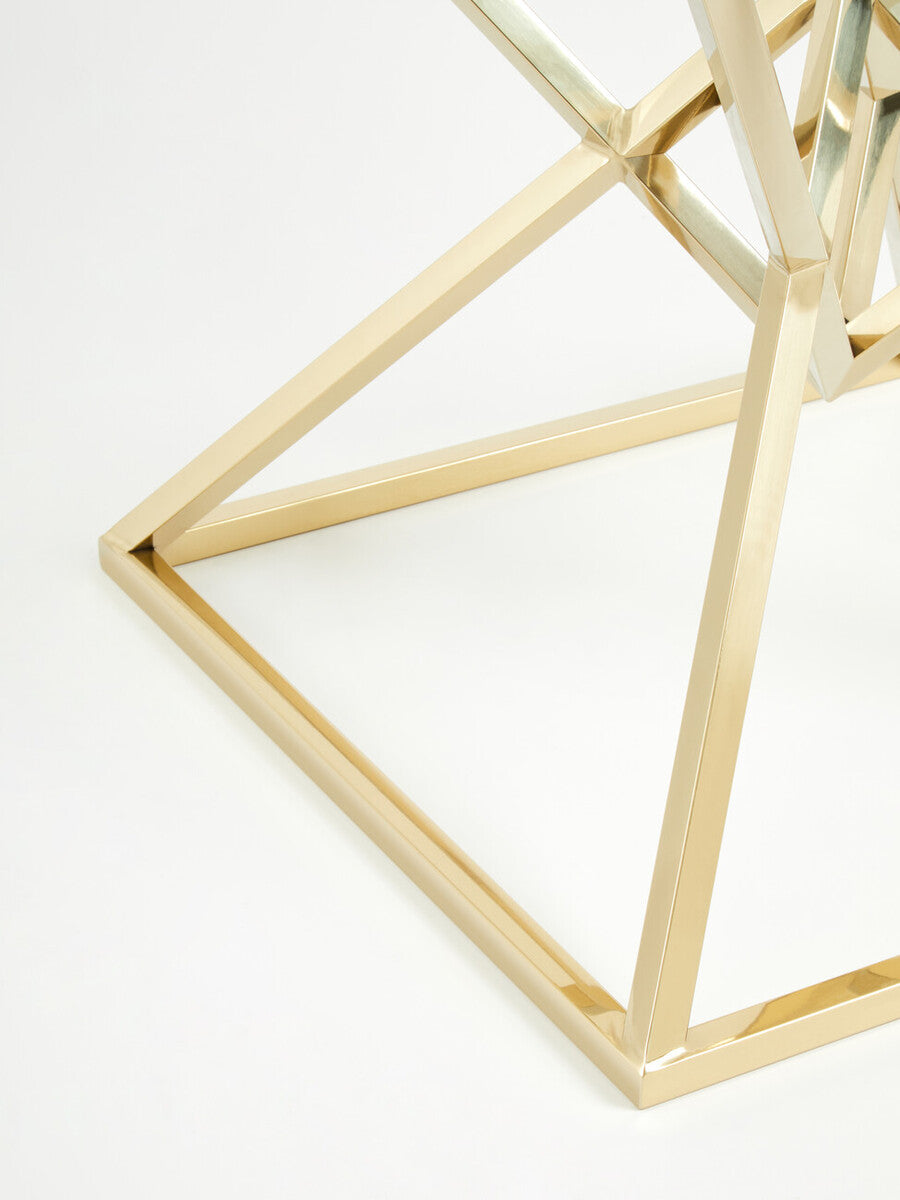 Allure Square Champagne End Table