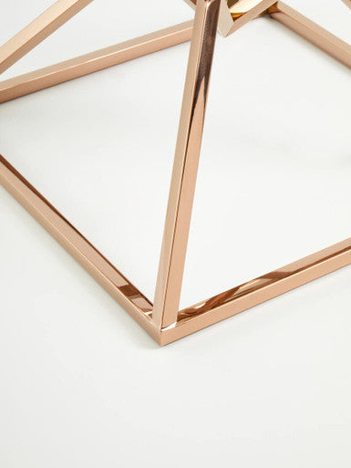 Allure Corseted Square Rose Gold End Table - Image 8