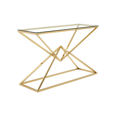 Allure Corseted Champagne Console Table
